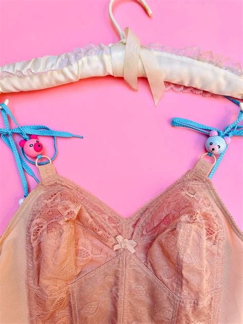 Vintage Reworked Corset S Bra Nude Color Lingerie Deadstock Lingerie One Of A Kind Etsy