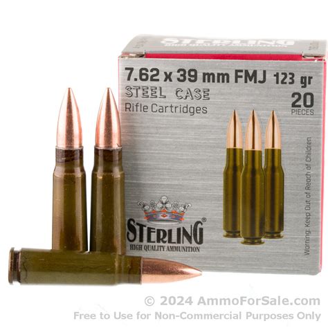 1000 Rounds Of Discount 123gr FMJ 7 62x39 Ammo For Sale By Sterling