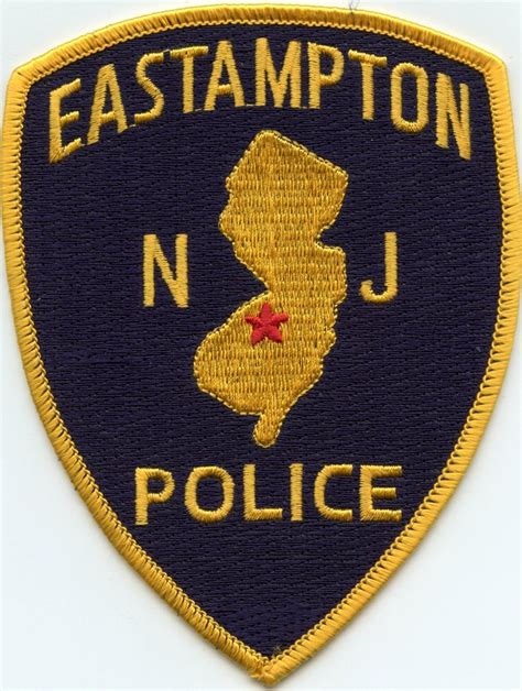 Eastampton New Jersey Nj State Outline Police Patch Etsy