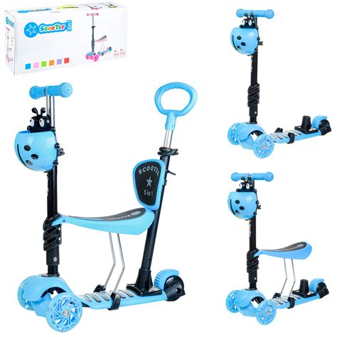 Самокат 5 в 1 Ural Toys голубой купить по цене 3965 ₽ в интернет ...