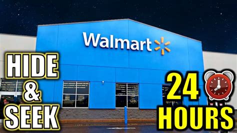 24 Hour Overnight Hide And Seek Challenge In Walmart Part 2 Youtube