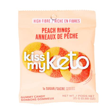 Kiss My Keto Gummy Candy Peach Rings At Naturamarket