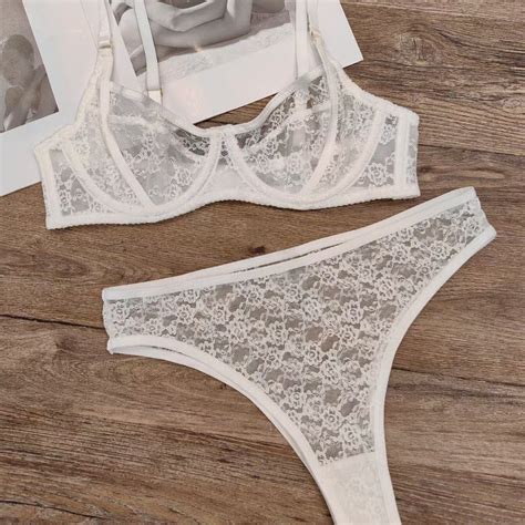 French Sexy Underwear Summer Thin Transparent Lace Sexy Lingerie Big
