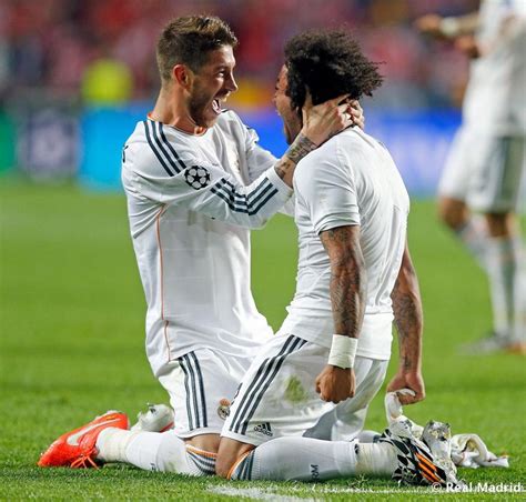 Sergio Ramos And Marcelo Celebrating After Marcelo S Goal Against