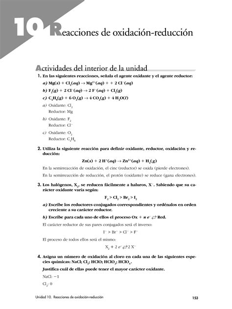 Ejercicios Redox Resueltos En Las Siguientes Reacciones Se Ala El