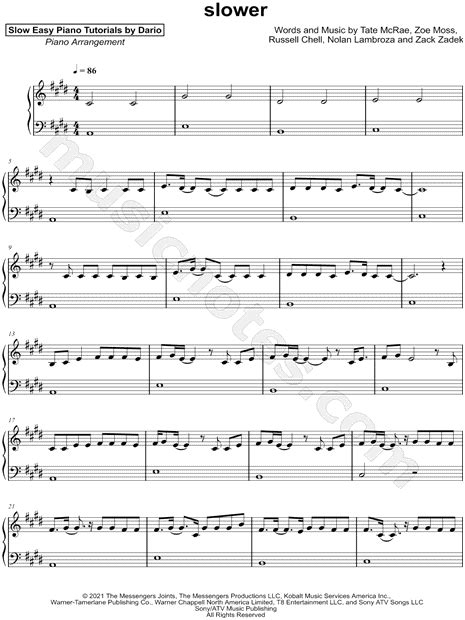 Dario D Aversa Slower Slow Easy Piano Tutorial Sheet Music Piano