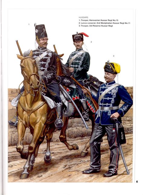 The art of war: Prussian hussars of various regiments, 1870-1, D....