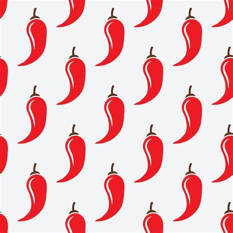 Premium Vector Chilli Pepper Geometric Seamless Pattern