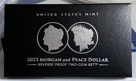 S Reverse Proof Morgan Peace Silver Dollar Pc Set Rp Lk