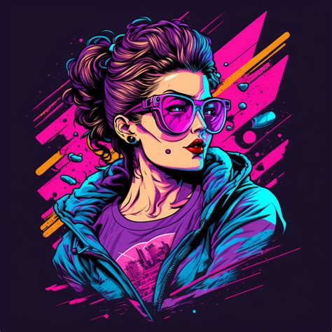 Retrowave Woman by Ugain on DeviantArt
