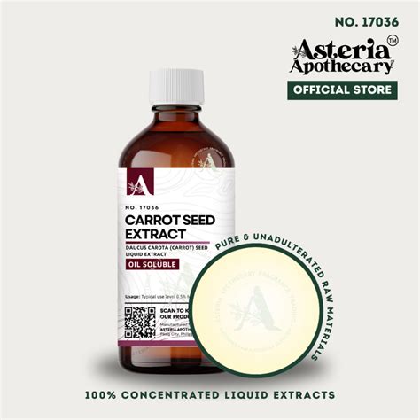 Carrot Extract Oil Soluble Botanical Extract 30ml And 100ml Asteria