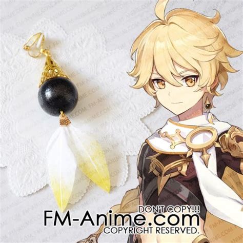 Genshin Impact Aether Male Traveler Earring Cosplay Accessory Fm Anime