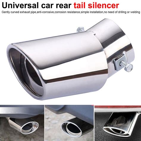 Chrome Stainless Steel Auto Modified Exhaust Pipe Tip Tail Muffler Car