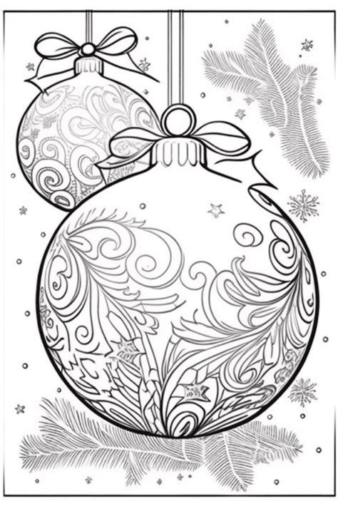 Christmas Ornaments Coloring Pages - creativitycolor.com
