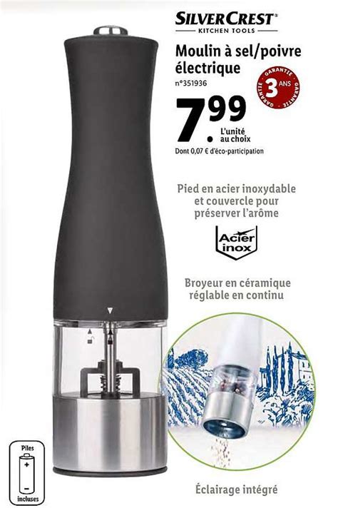 Promo Silvercrest Moulin A Sel Poivre Electrique Chez Lidl ICatalogue Fr