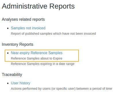 Near Reference Sample Expiry Report In Bika Open Source Lims Lims