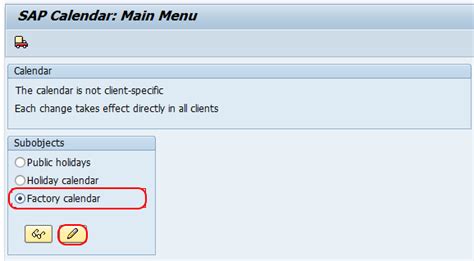 Sap Pm Create Factory Calendar And Assign To Plant