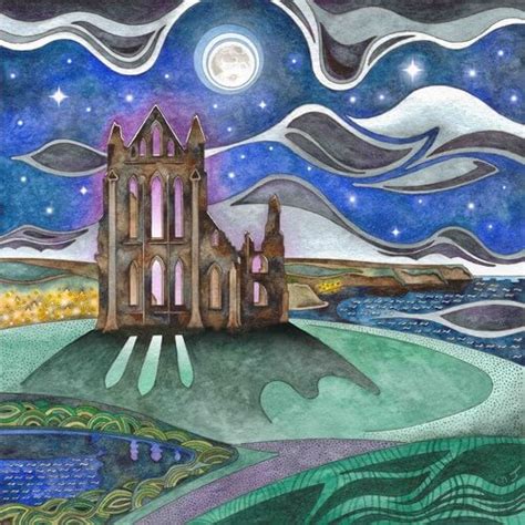 Whitby Abbey At Night Whitby North Yorkshire
