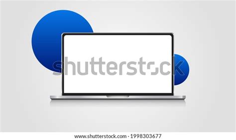 Laptop Isolate Blank Screen Display Mockup Stock Vector Royalty Free