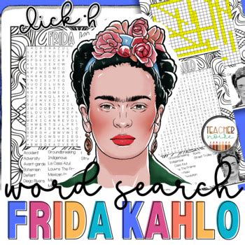 Frida Kahlo Women S History Hispanic Heritage Word Search Activity