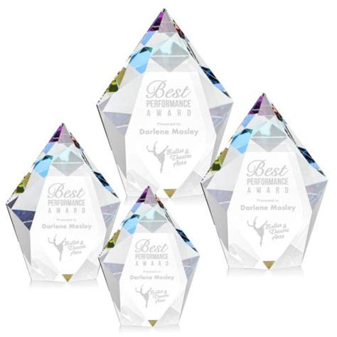 Barron Prismatic Polygon Crystal Trophy TFY OPT4031 M