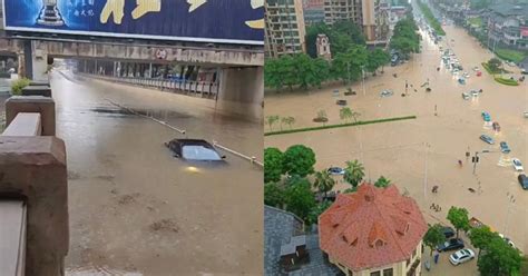 广西特大暴雨破纪录 市民抡锤砸墙放水（视频） 南宁 内涝积水 车辆被淹 新唐人电视台