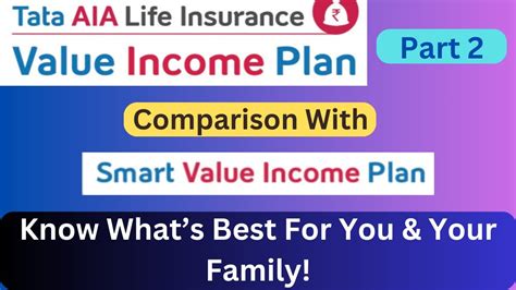 Tata Aia Value Income Plan Part Vs Smart Value Income Plan L