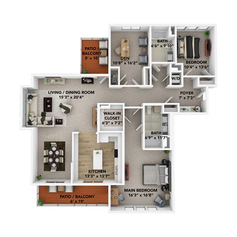 Apartment Floor Plans - Brookhaven at Lexington