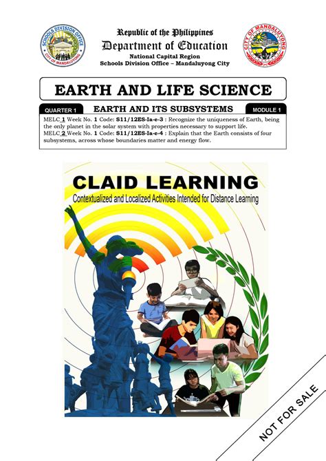 Earth And Life Science G Q W Earth Subsystems Quarter Module