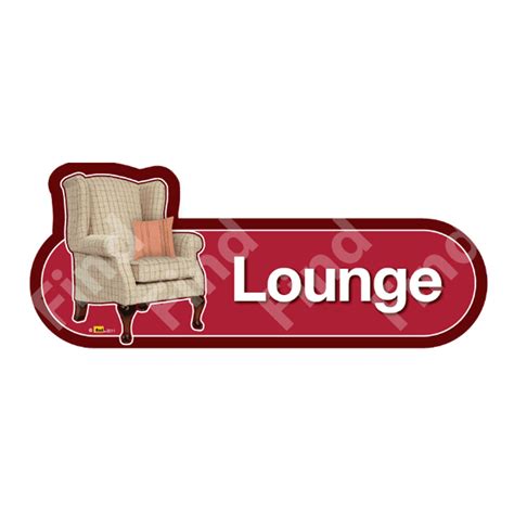 lounge door sign red  shop countrywide healthcare