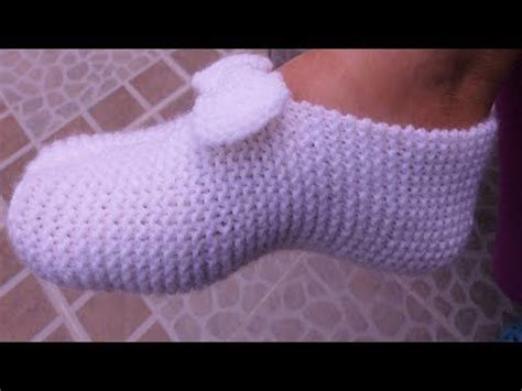 Pantuflas De Lana Con Lazo A Dos Agujas Handmade Diy YouTube