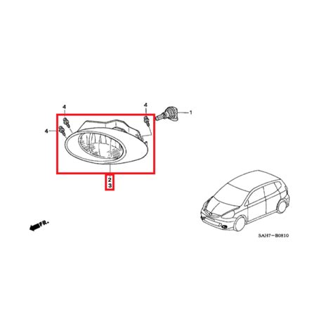 Honda Jazz Offside Front Fog Light Honda Direct Parts