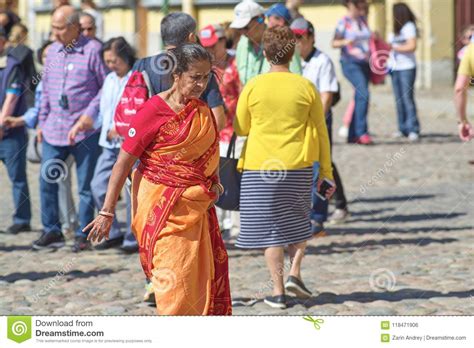 SAINT PETERSBURG RUSSIA JUNE 02 2018 Mature Hindu In Red An Editorial Photo Image Of