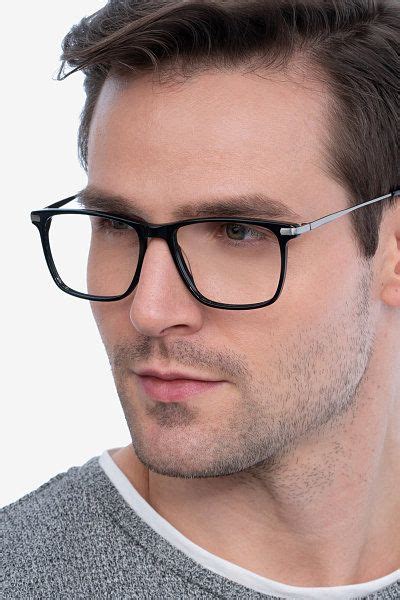 Black Rectangle Eyeglasses Available In Variety Of Colors To Match Any Outfit These Stylish