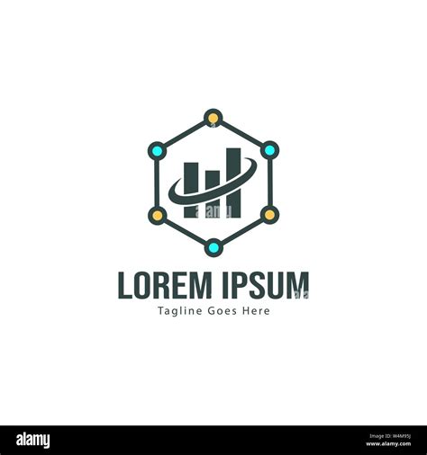 Chart Logo Template Design Chart Logo With Modern Frame Isolated On