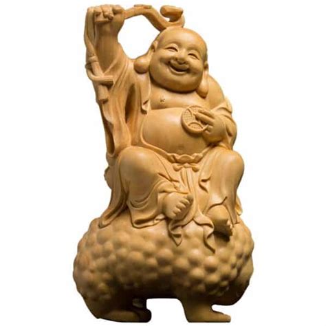 Statuette Porte Bonheur Bouddha Rieur Crapaud Misti Gri