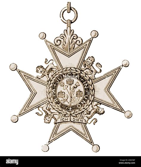 An Old Illustration Of The Badge Of A Companion Of The Order Of The