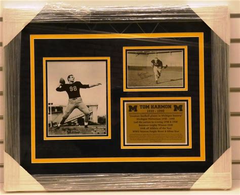 Lot Detail Tom Harmon Dual Signed Photo Display