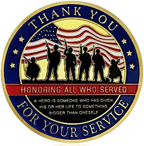 Thank You For Your Service Military Appreciation Challenge Coin