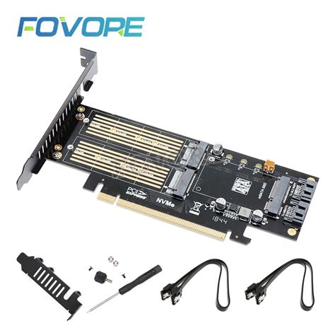 M2 Nvme Ssd Ngff To Pcie 3 0 X16 Adapter M Key B Key Msata Pci