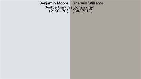 Benjamin Moore Seattle Gray 2130 70 Vs Sherwin Williams Dorian Gray