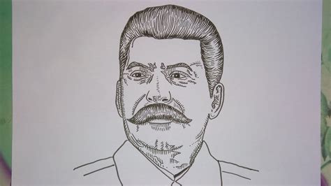 How To Draw Stalin Drawing Of Joseph Vissarionovich Stalin YouTube