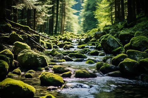 Premium Ai Image Landscape Photography Of Crystalclear Alpine Stream