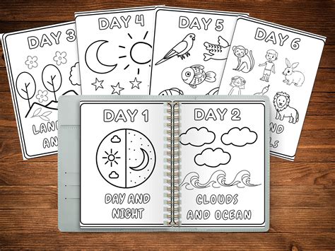 Creation Days Coloring 7 Days Of Creation Coloring Pages Days Of