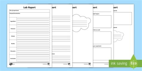 Science Lab Report Template Science Twinkl Resources