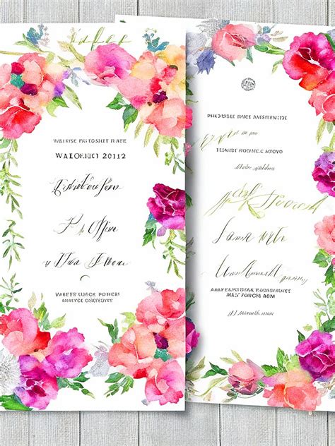 Premium Photo Wedding Invitation Watercolor Floral Frames Free Download