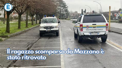 Il Ragazzo Scomparso Da Mazzano Stato Ritrovato Livebrescia Tv