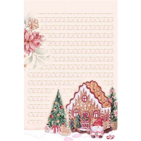 Papel De Carta De Natal - Papel de Carta - Coleção Natal Mágico (Casinha) - Mone Arte & Educação
