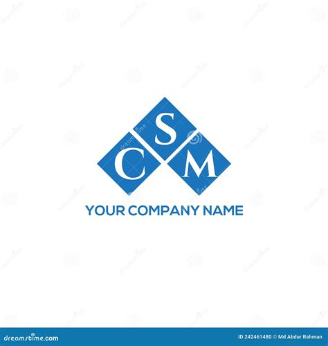 CSM Letter Logo Design on White Background. CSM Creative Initials ...