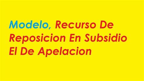 Guía completa sobre el modelo de recurso de reposición contra